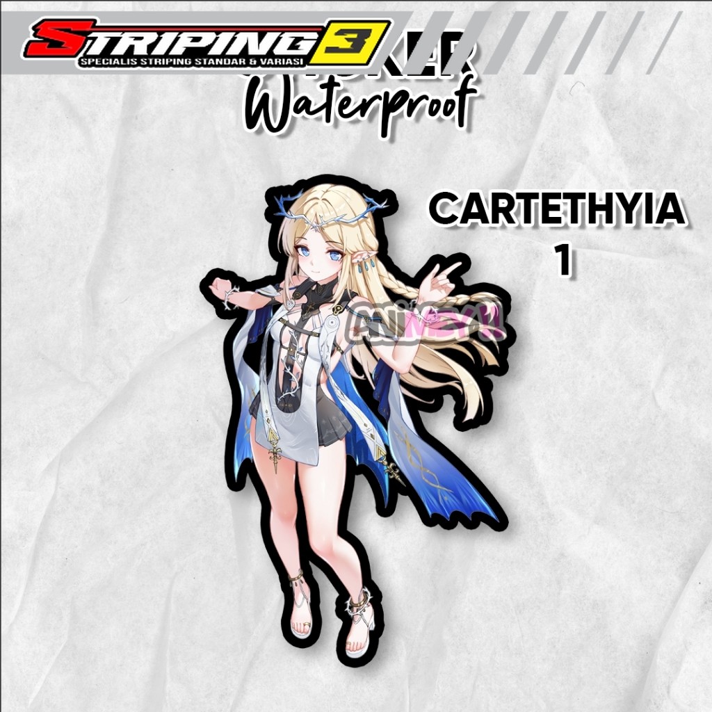 Stiker Cartethyia Game Wuthering Waves / Sticker Anime Waterproof