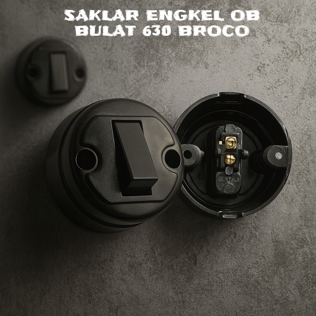 Saklar Engkel Broco OB Bulat 630 | Saklar Lampu Tanam Bulat Asli Broco | Saklar Dinding Rumah Minima