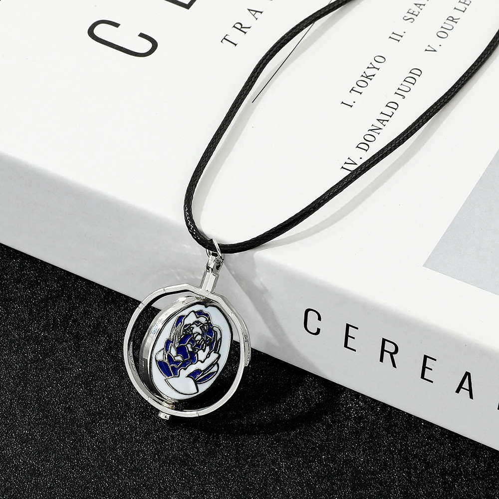 KRATOS Store New Arcane Season 2 Ekko Jinx Necklaces Anime Arcane Powder Rotating Blue Pink Rose Pen