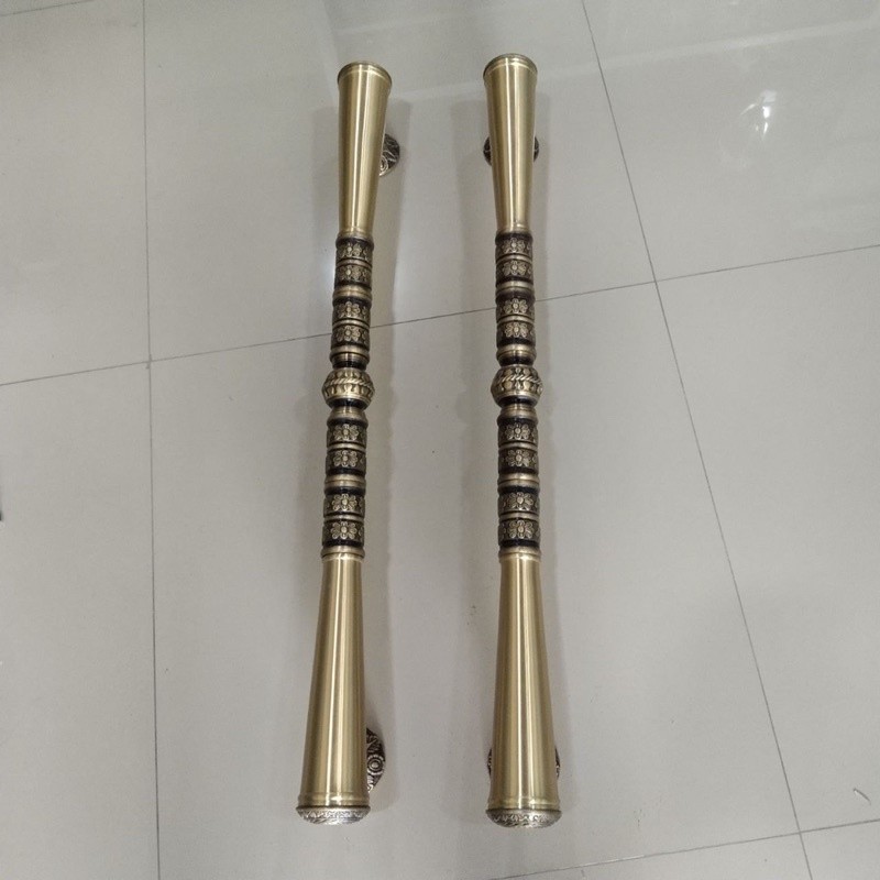 gagang pintu full kuningan model godo polos / taikna pintu rumah kuningan / Handel rumah antik