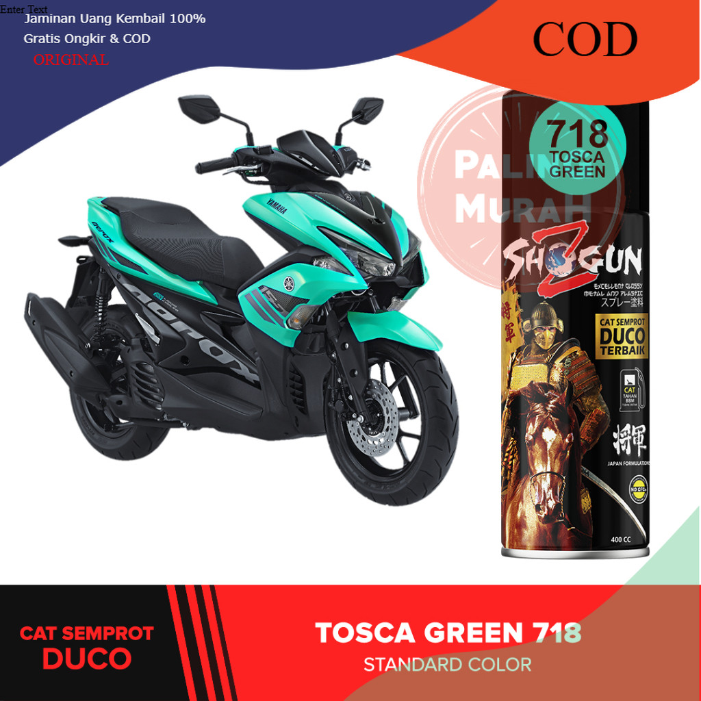 JAPAN Cat Semprot Motor Shogun Z Paint Tosca Green 718 - Warna Hijau Tosca/Hijau Mint