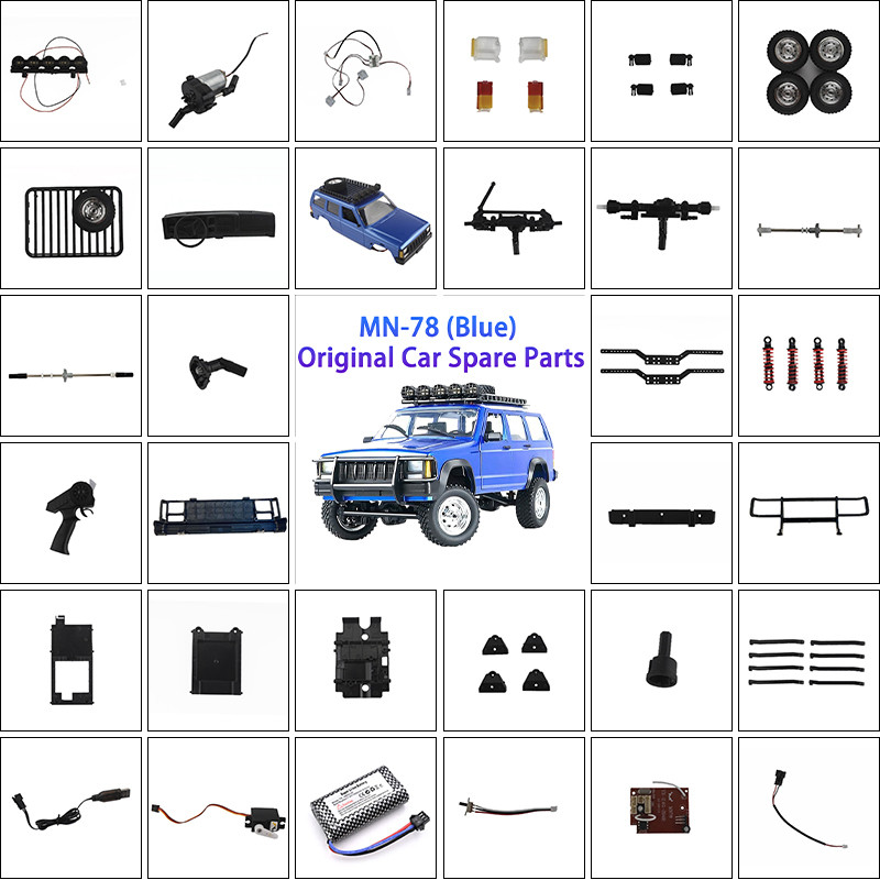 MN MN78 MN82 MN-78  RC Car Spare Parts Front and Rear Bumper Front and Rear Axle Main Board Gearbox 