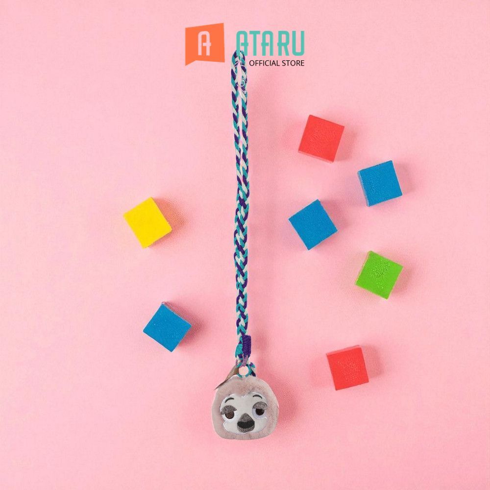 Ataru Disney Zootopia Pouch Dengan Lanyard Plush Flash - Abu-Abu Coin Wallet Case Tempat Penyimpanan