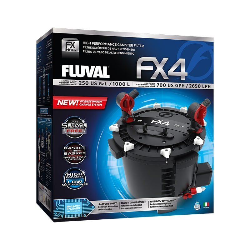 Fluval External Filter FX4 Aquarium Ikan Hias Arwana Cichlid Koki Filter Pembersih Aquarium