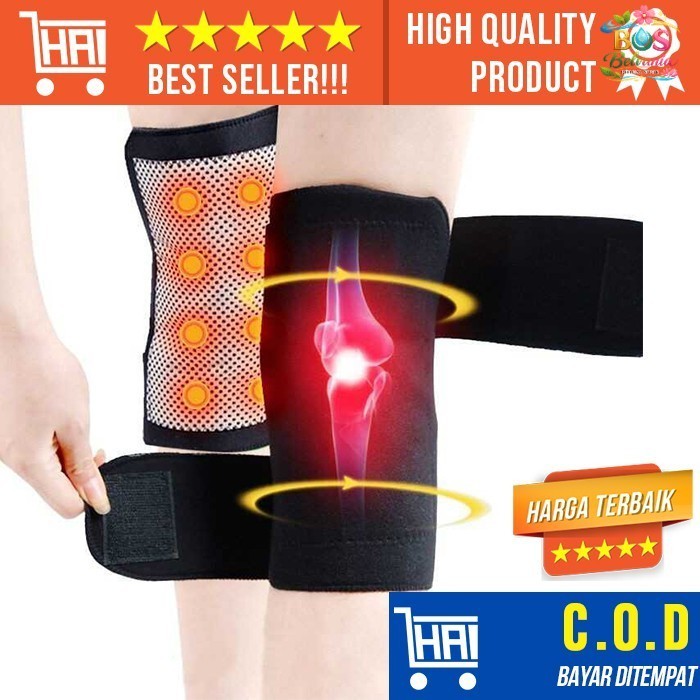 BOS- ALAT PELINDUNG LUTUT TERAPI MAGNETIK SAKIT LUTUT OLAHRAGA LARI FUTSAL BOLA KNEE PAD RELAKSASI