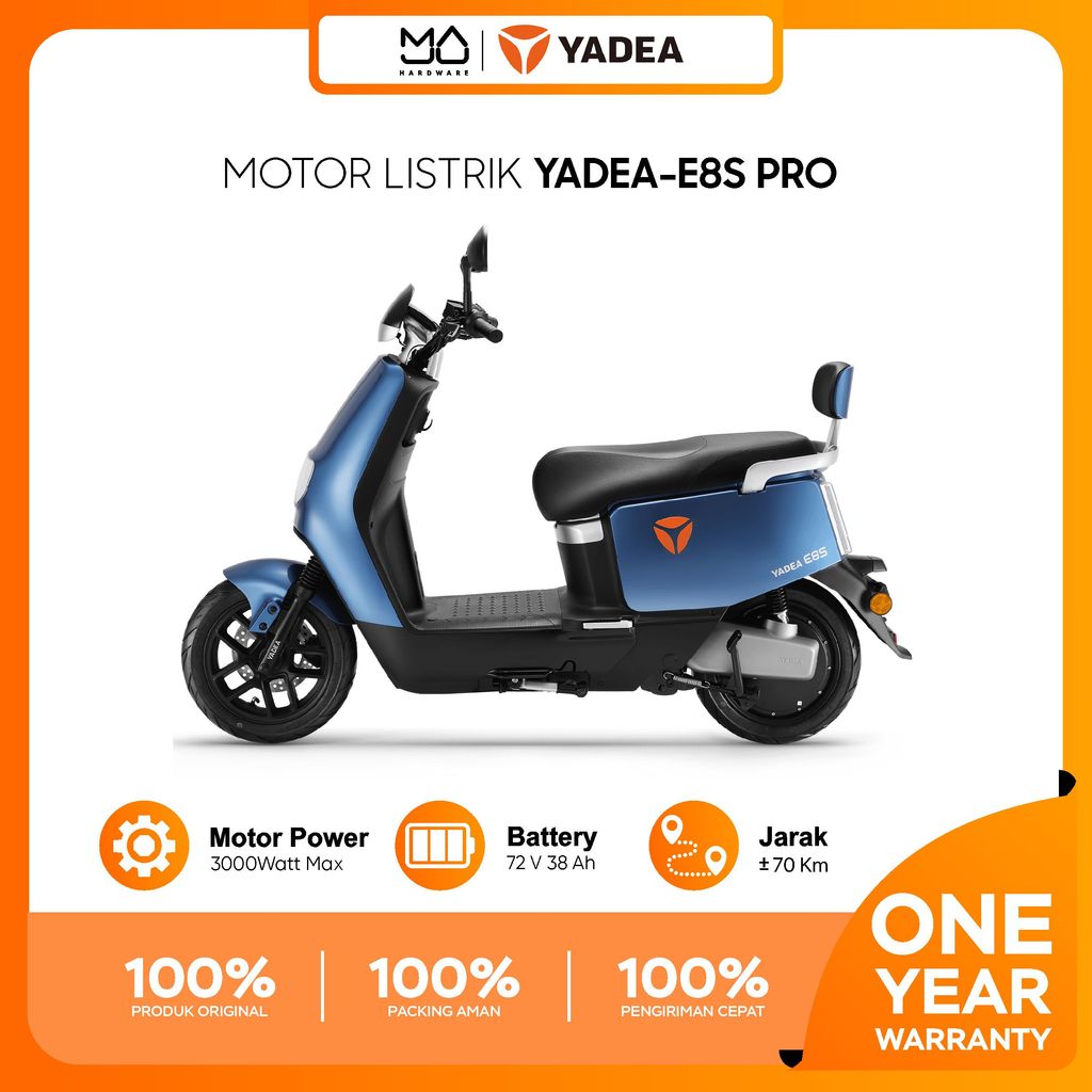 YADEA E8S PRO Motor Listrik Yadea 2000 Watt | Graphene Battery - Garansi Resmi