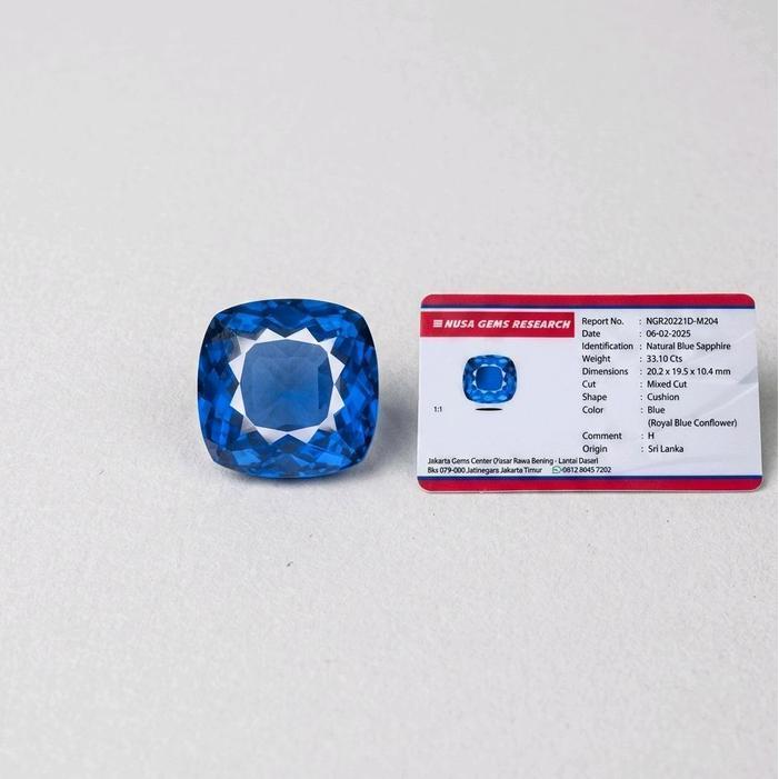 BATU PERMATA BLUE SAPHIRE SRILANKA BRILLIANT CUT BERMEMO HIGH QUALITY