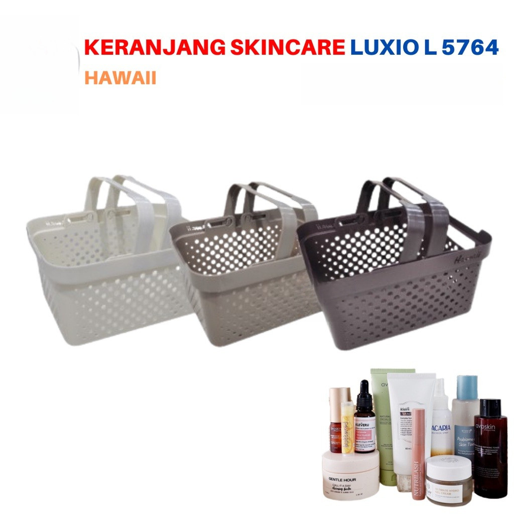 Keranjang Serbaguna Luxio L Keranjang Skincare Hawaii 5764