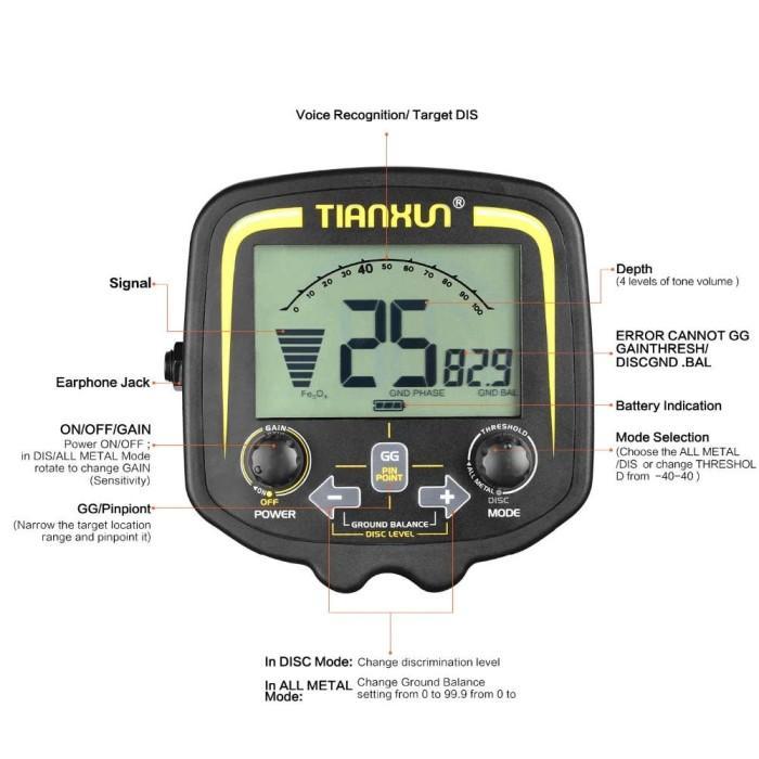 ORIGINAL TIANXUN METAL DETECTOR TX850 TX-850 TX 850 DETEKTOR ALAT PENCARI EMAS LOGAM HARTA KARUN - T