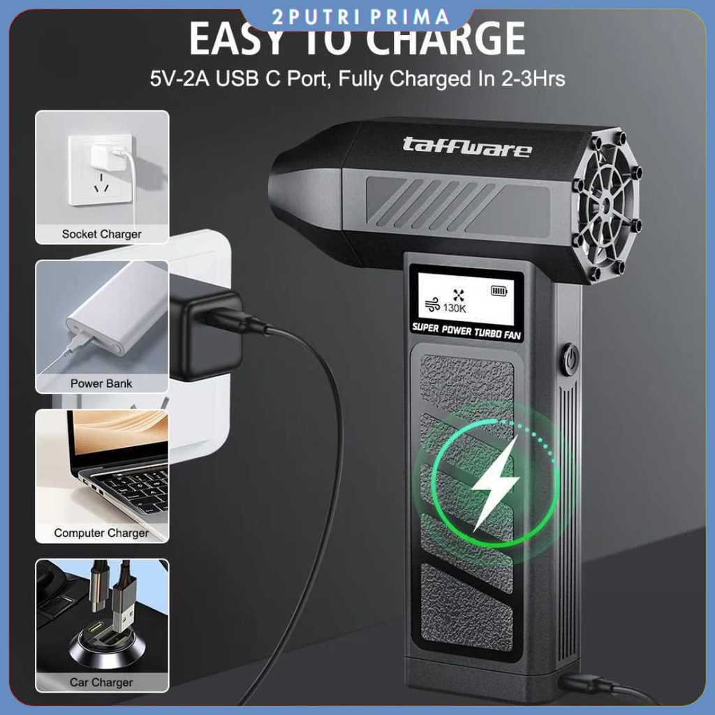 Mini Turbo Violent Air Blower Cordless Jet Portable 130000RPM - P30 - Taffware