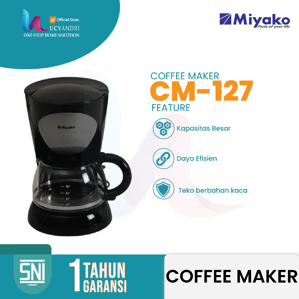 Miyako Coffee Maker CM-127 – Mesin Kopi Praktis & Mudah Digunakan