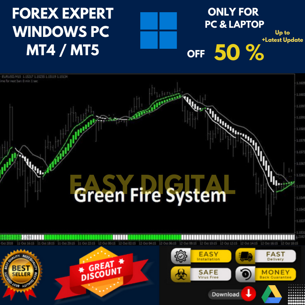 Indicator MT4 Forex Profitable Green Fire Trading System Scalping