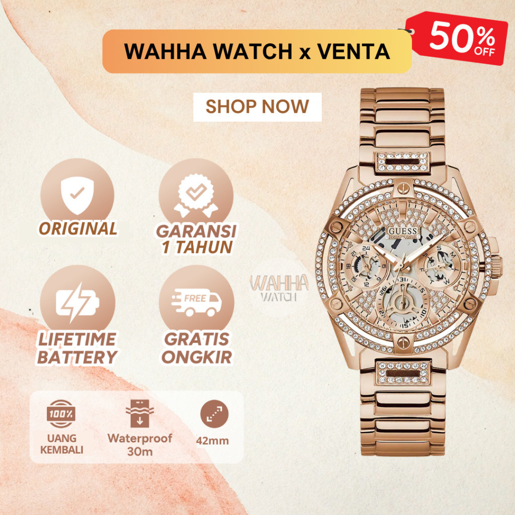 Jam Tangan Analog Guess Wanita Guess GW0464L3 - Guess Ladies Watch Iridescent QUEEN [BERGARANSI]