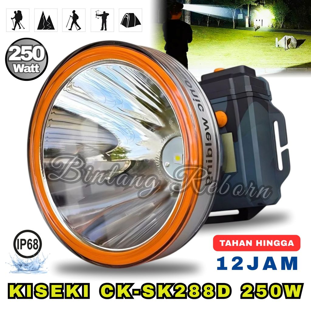 Termurah // Senter Kepala Super Terang KISEKI CK-SK288D / Senter Kepala Cahaya Putih / Senter Led 25
