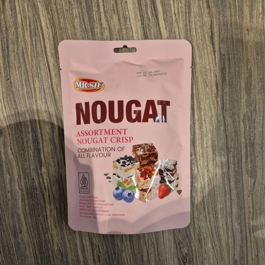 Mr Sif Nougat Assortment Nougat Crisp Import 70gr