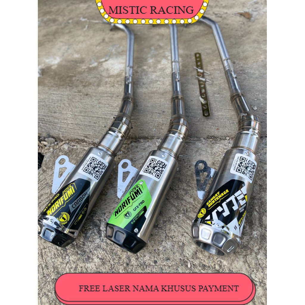 Knalpot racing norifumi gtx bebek Jupiter Vega Kharisma Supra Revo Blade dll