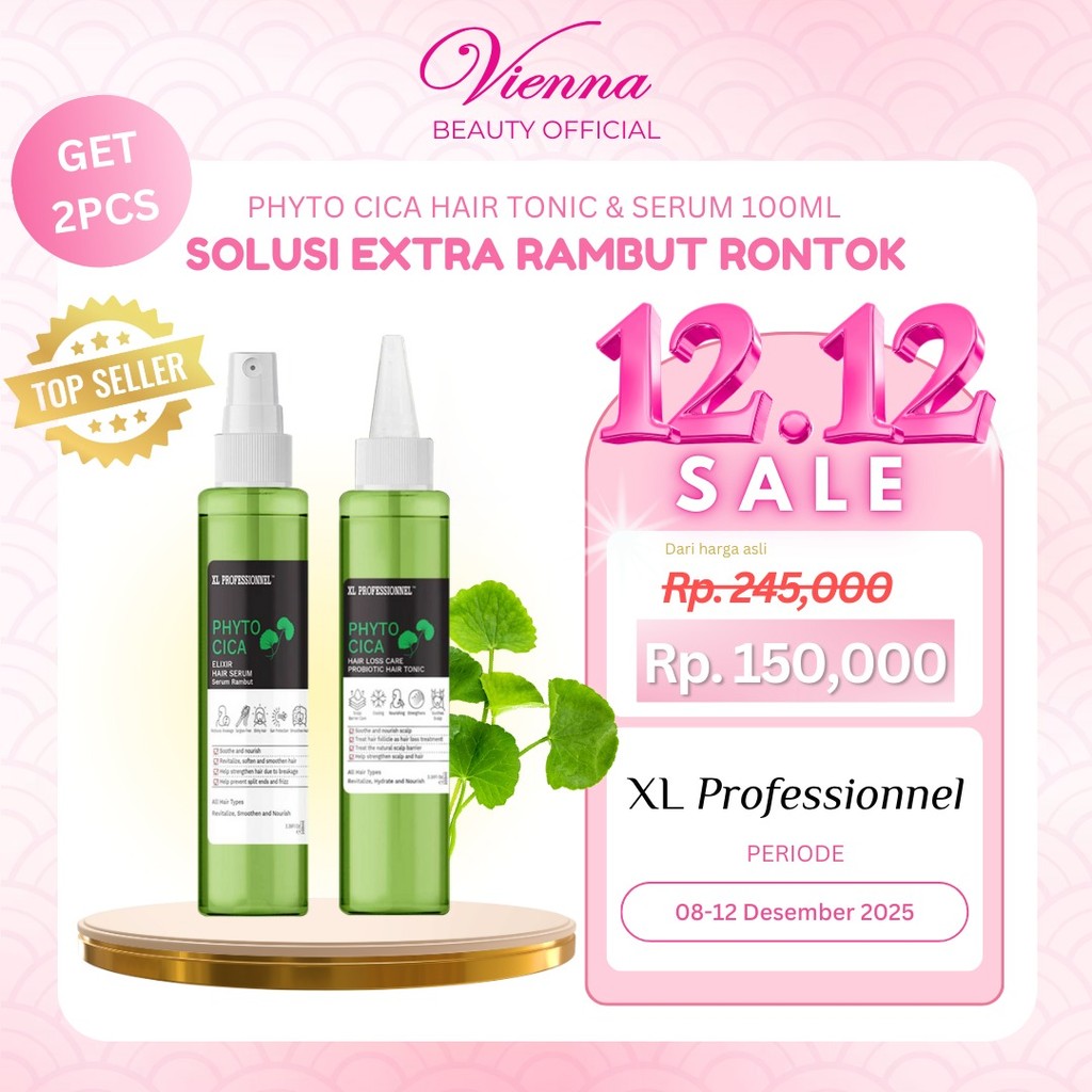 [12.12 SALE] [BUNDLE 2pcs] XL PROFESSIONNEL Phyto Cica Hair Tonic 100mL + Hair Serum 100mL