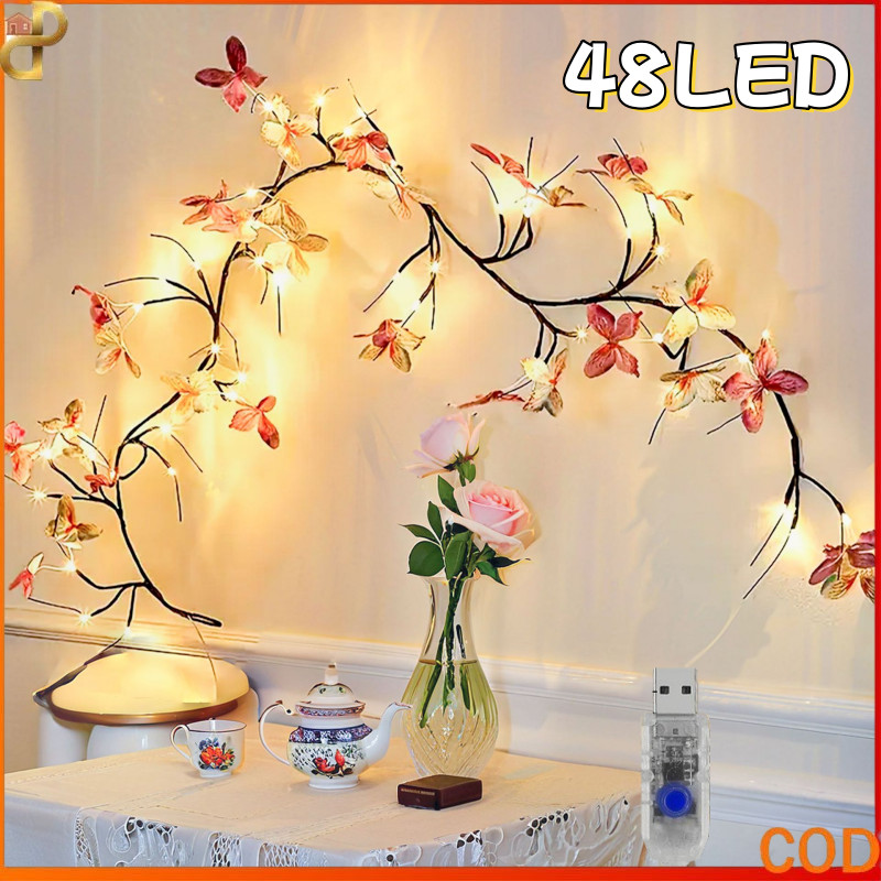 Lampu LED Kupu-Kupu Warna-Warni/Lampu LED Dekorasi/Lampu Dinding Dekorasi Kamar 3D/DIY Lampu Pohon