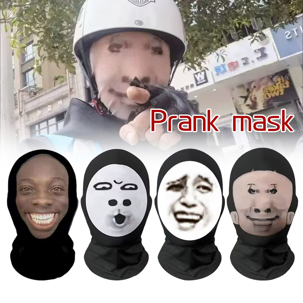 Topeng 3D Cosplay Sepotong Jaring/Topeng Lucu untuk Peralatan Kepala Lelucon/Masker Emoji/Topeng Luc