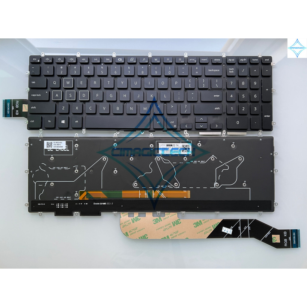 New US Russian RGB Backlit For Dell G G3 3500 G3 3590 G3 3779 G5 5500 G5 SE 5505 G5 5590 G7 7590 G7 
