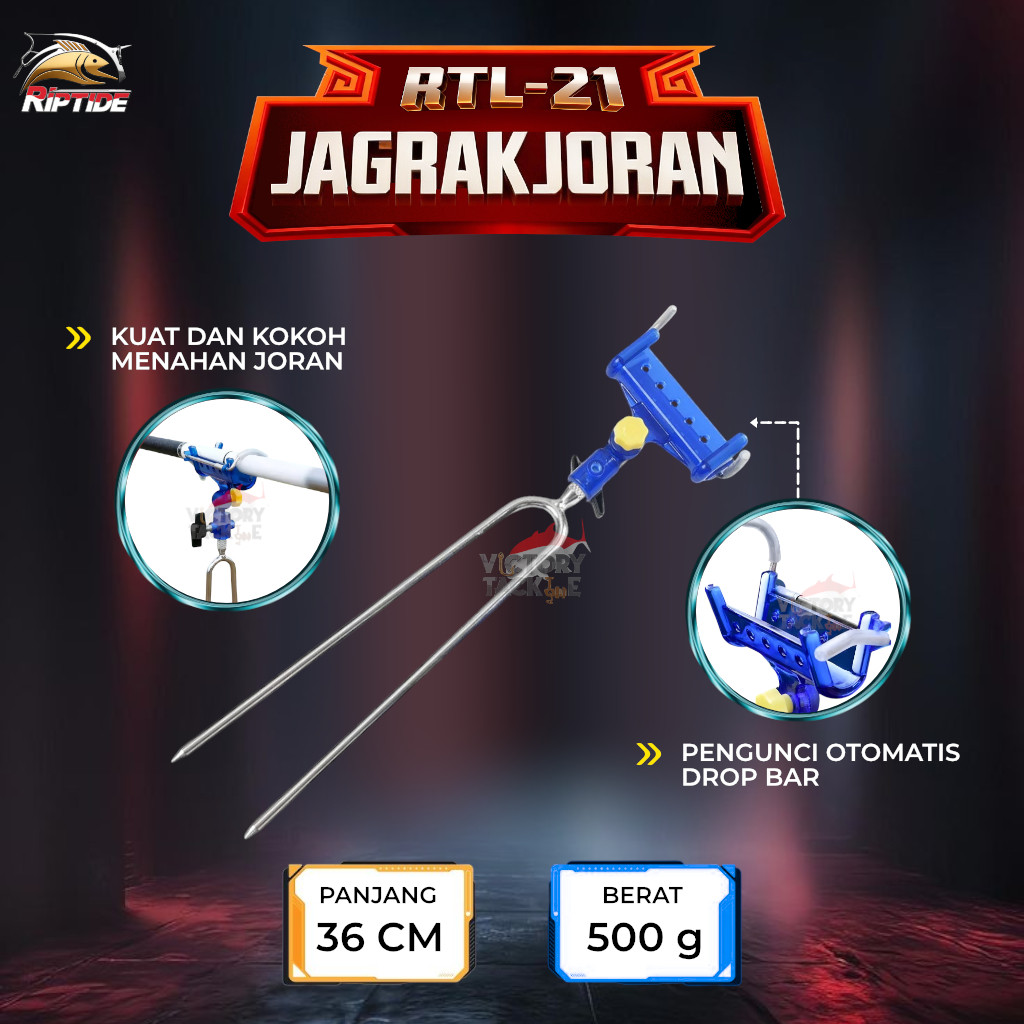 RIPTIDE RTL-21 ROD HOLDER JAGRAK JORAN OTOMATIS ALAT PENAHAN JORAN OTOMATIS UNTUK GALATAMA TAMBAK SU