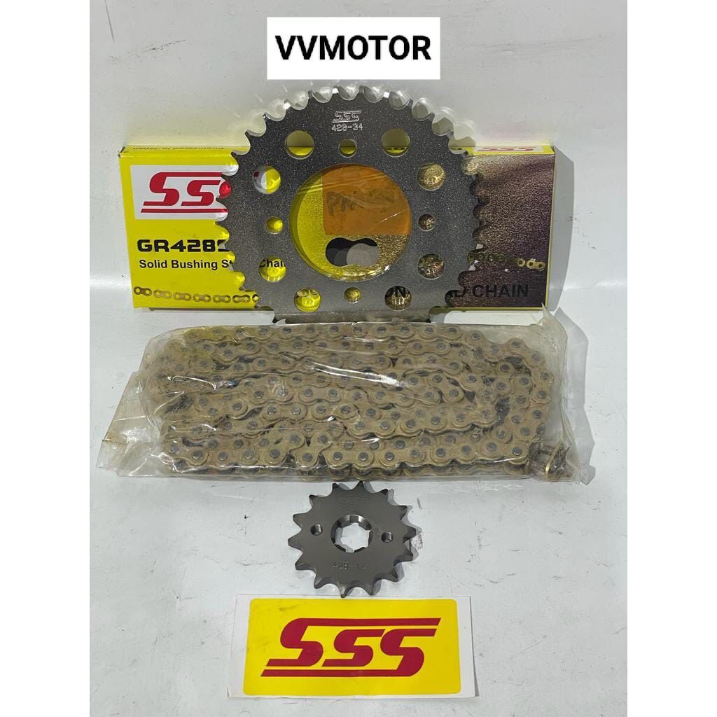 KOMPLET GEAR SET MERK SSS RX KING/F1ZR/JUPITER Z LAMA/MX 06/MX NEW/VEGA LAMA/VEGA 06 UKURAN TEBAL GE