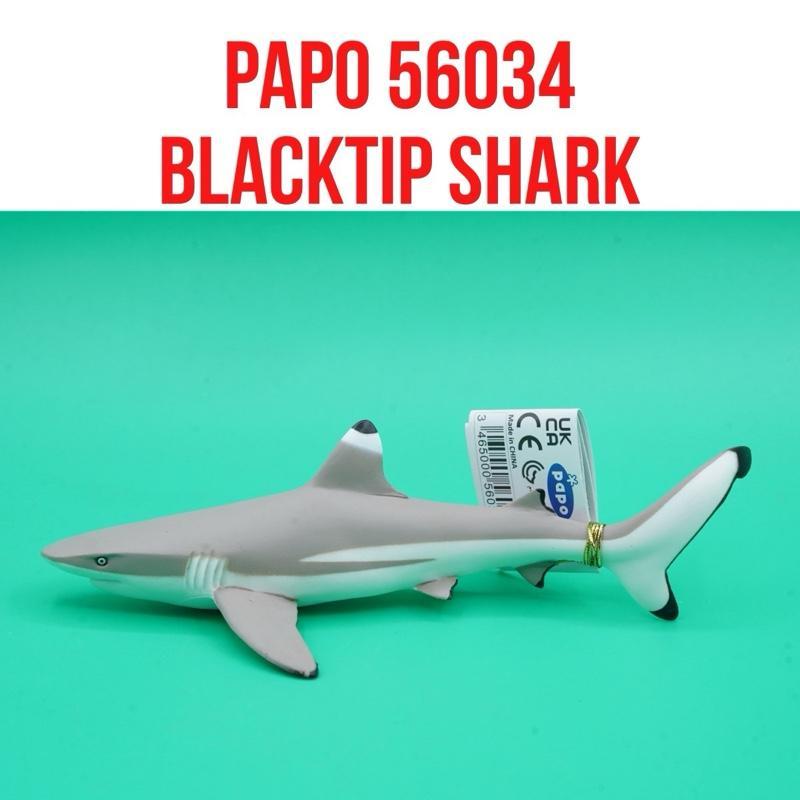PAPO 56034 BlackTip Reef Shark Ikan Hiu Karang Sirip Hitam Carcharhinus melanopterus | Mainan Figure
