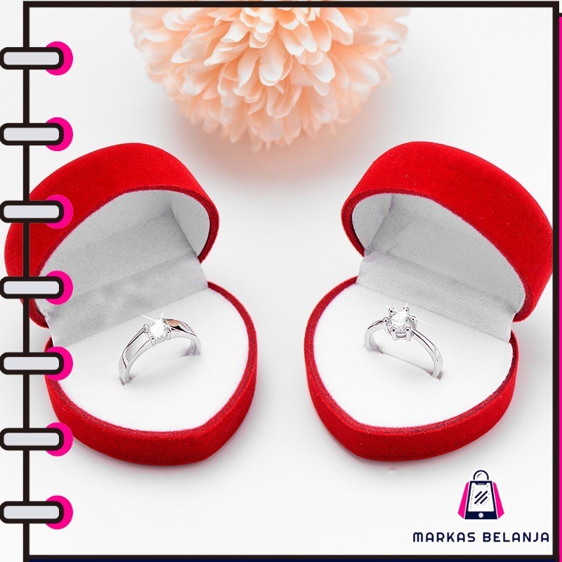 Markas Belanja Ring Box Love/Kotak Cincin Bentuk Love Hati/Tempat Menyimpan Perhiasan/Kotak Perhiasa