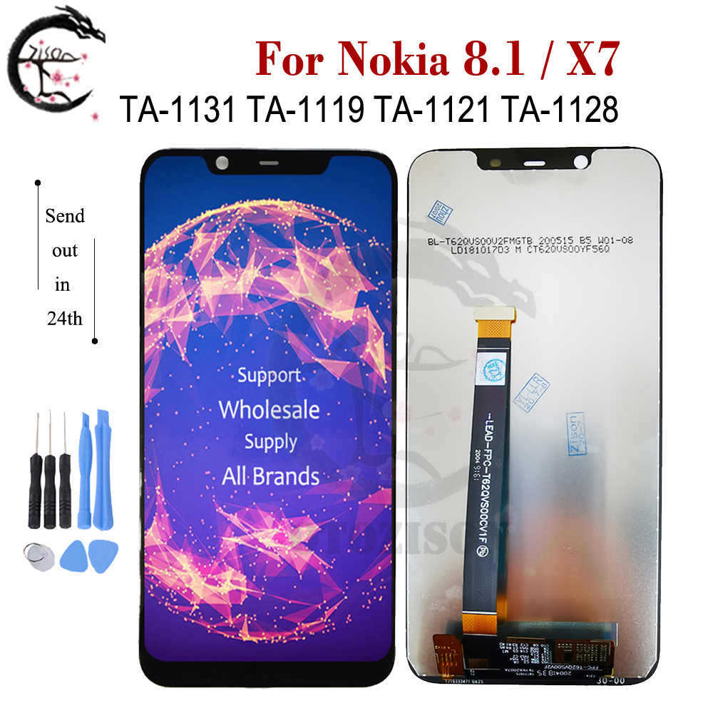 splay For Nokia 8.1 LCD X7 LCD Screen Tou Panel Sensor gitizer Assembly For Nokia 8.1 splay TA-1131 
