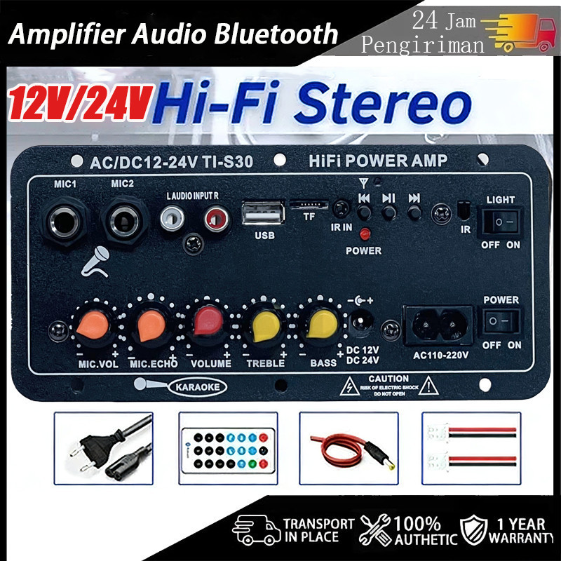 [COD]  Amplifier Part Board Audio Super Bass 12V/24V/220V Modul Speaker Bluetooth AMP Power Amplifie