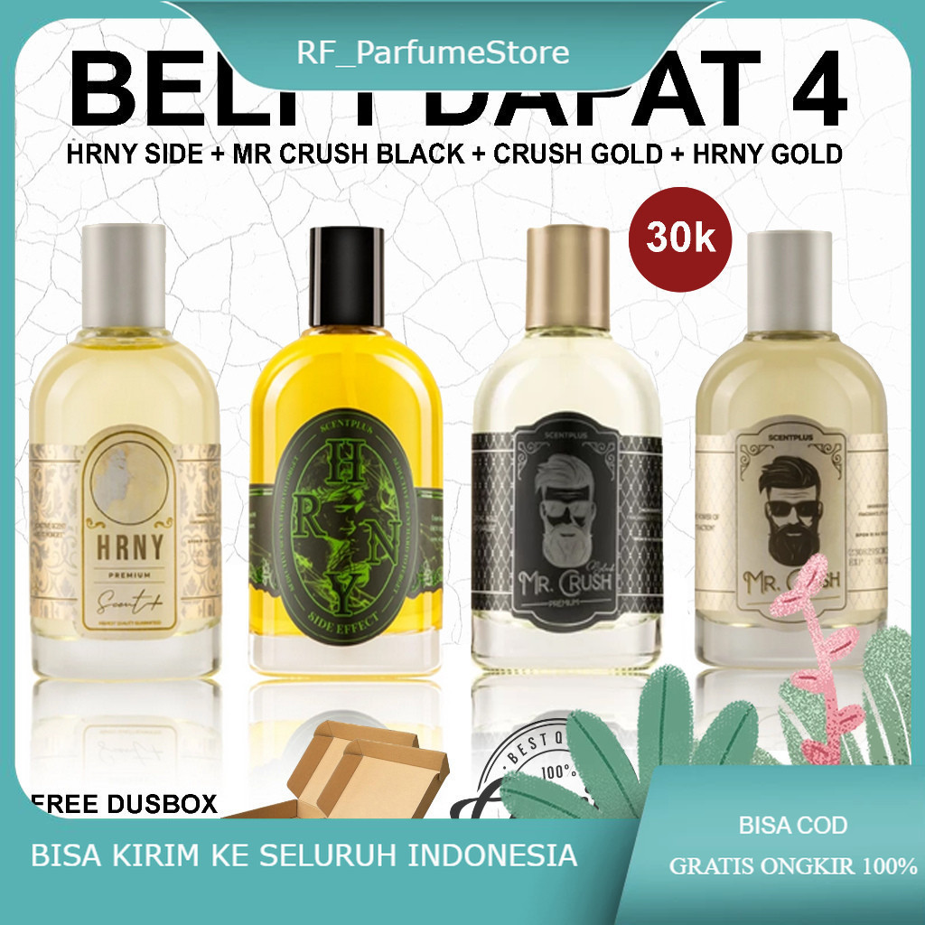 PROMO BELI 1 DAPAT 4 PARFUM PEMIKAT WANITA HRNY ORIGINAL + ELITE PRO PLAYER PARFUM ASLI DI SUKAI PRI