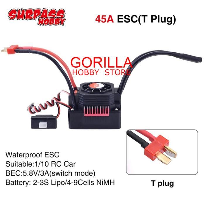 surpass hobby esc brushless 35A 45A 60A rc car brushless wltoys HSP - ESC 45A by Urbanite store