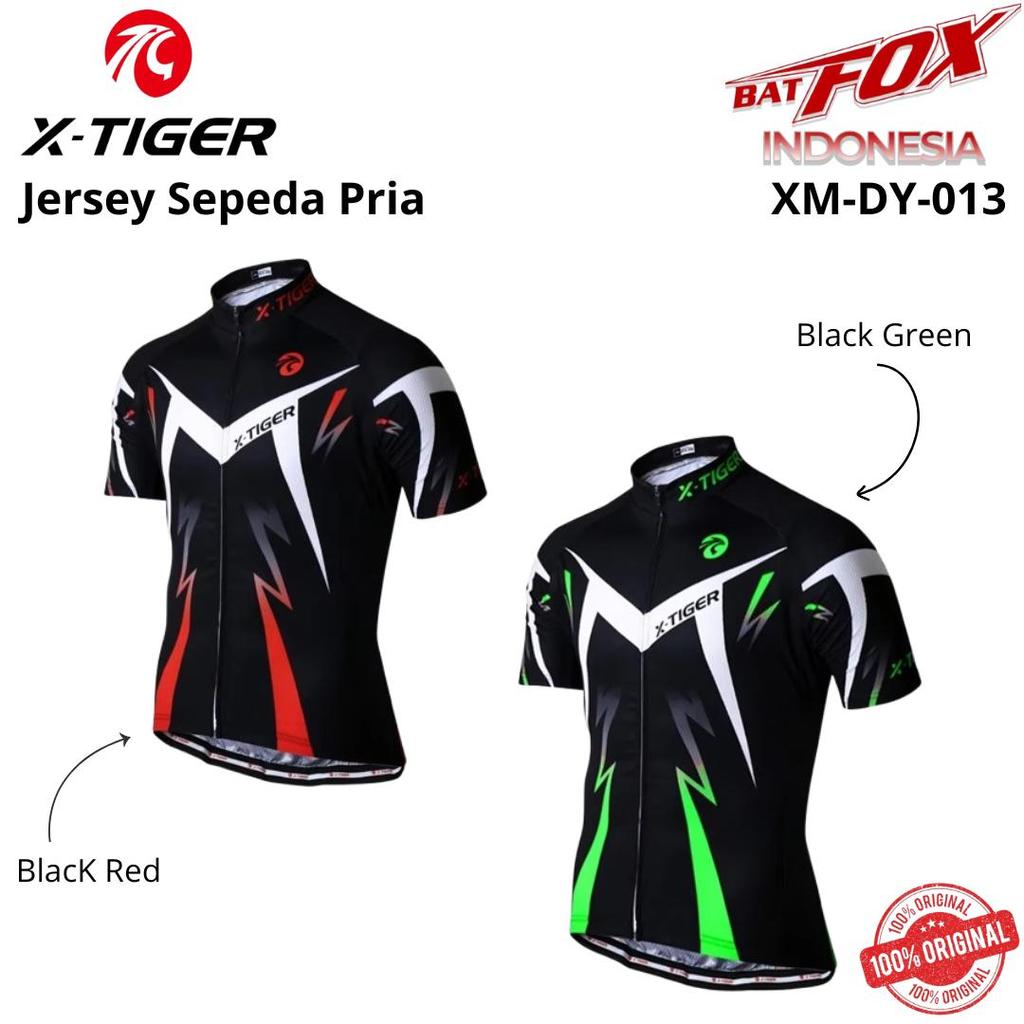 X-Tiger XM-DY-013 Jersey Sepeda, Pakaian Sepeda Gunung, Pakaian Balap Sepeda Pria Cepat Kering, Paka