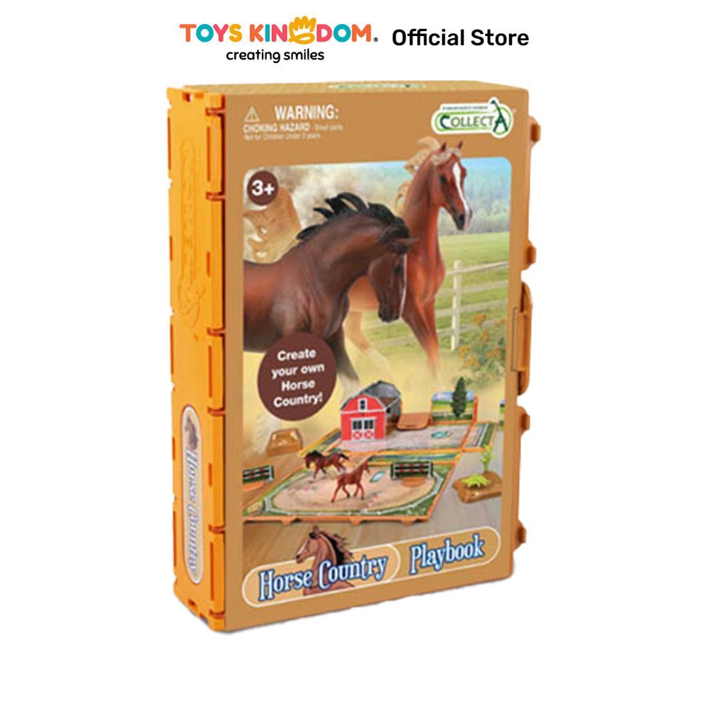 Toys Kingdom Collecta Playset Playbook Horse Country - Mix Mainan Anak Set Permainan Paket Bermain T