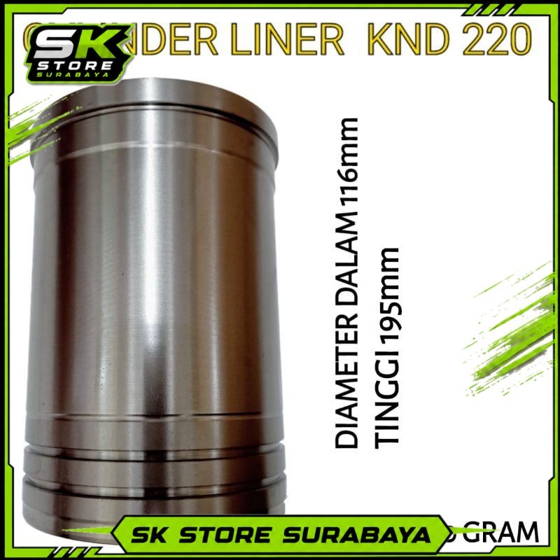 Boring Liner KND220 Cylinder Liner KND220 (116mm) Mesin Kubota Kualitas Terbaik