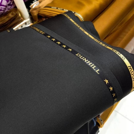 kain bahan celana/jas super jet black wool hitam pekat