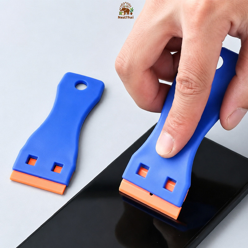Pengikis Lem Plastik Set - Alat Pembersih Stiker, Lem & Noda untuk Mobil & Kaca NestThai
