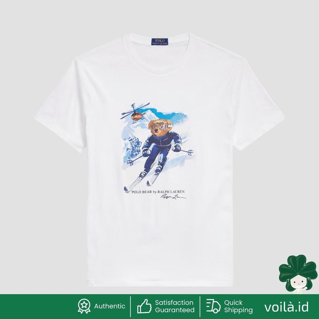 Custom Slim Fit Polo Bear T-Shirt White/Active Bear