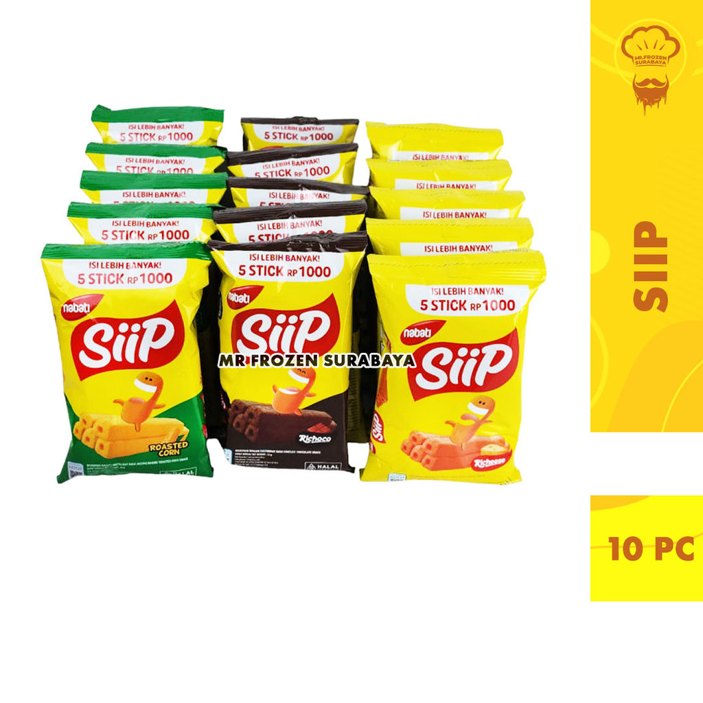 Nabati Siip Renteng isi 10 Pcs * 12gr / Coklat / Keju / Jagung Bakar - Richoco / Richeese