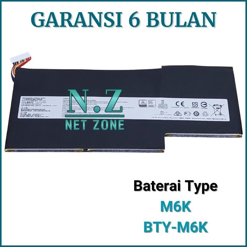 Baterai Battery MSI MS-16K3 GS63VR 7RG 7RE 6RF BTY-M6J GS73VR BTY-M6K -NZONE
