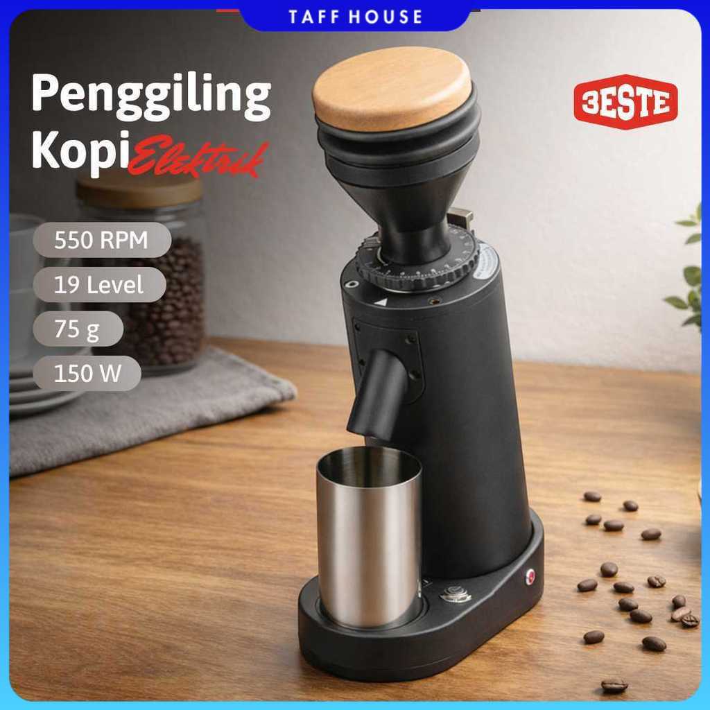 Trieste Penggiling Kopi Elektrik Coffee Grinder 19 Level 75g - CG-017