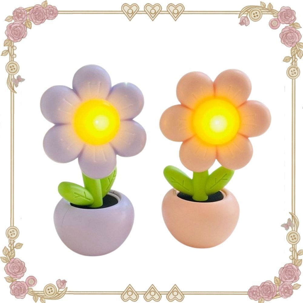 RABURI LAMPU TIDUR MINI KARAKTER BUNGA MATAHARI AESTHETIC MEJA BELAJAR ANAK SOUVENIR LUCU MURAH PERL