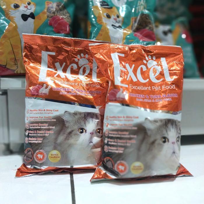 makanan kucing excel cat 500gr-catfood excel - Orange