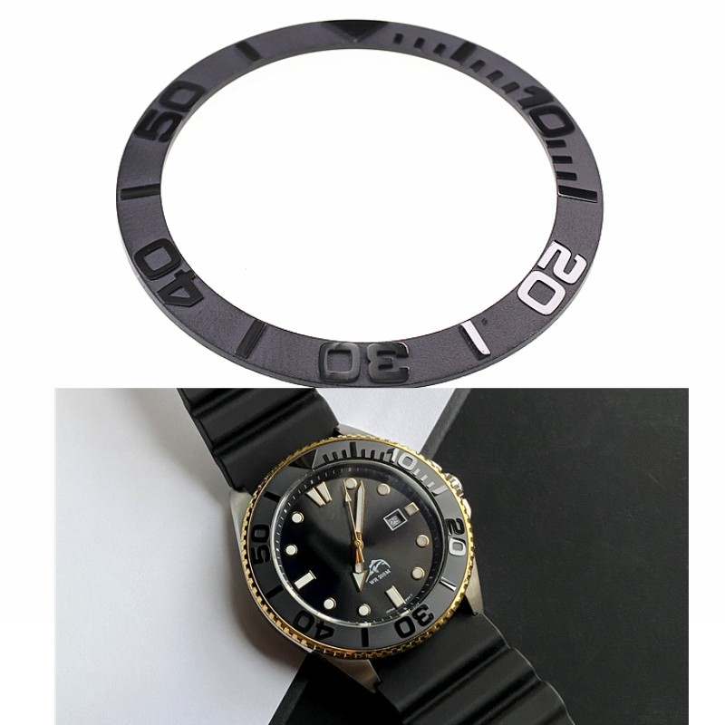 Black Matt Yat-Master Ceramic Bezel ert for MDV106-1A MDV106B-2A MDV106G Merlin Scale Ring ert Repla