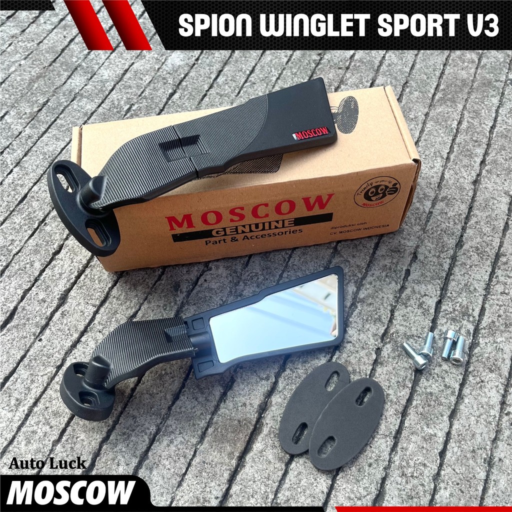 SPION ORIGINAL MOSCOW  WINGLET SPORT V3 STEALTH ORIGINAL MOSCOW STEALTH SLIM LIPAT SPION SAYAP DEPAN