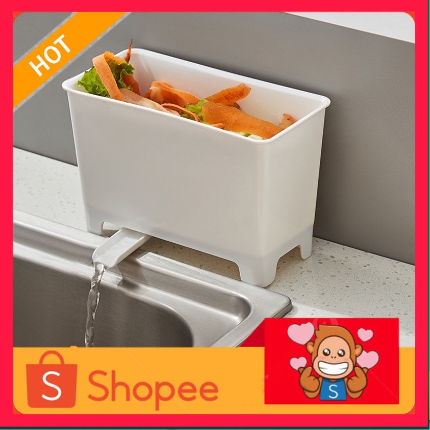 Tempat Sampah Kering Dan Basah Untuk Wastafel Dapur / Kotak Penyimpanan Sampah Multifungsi Untuk Was