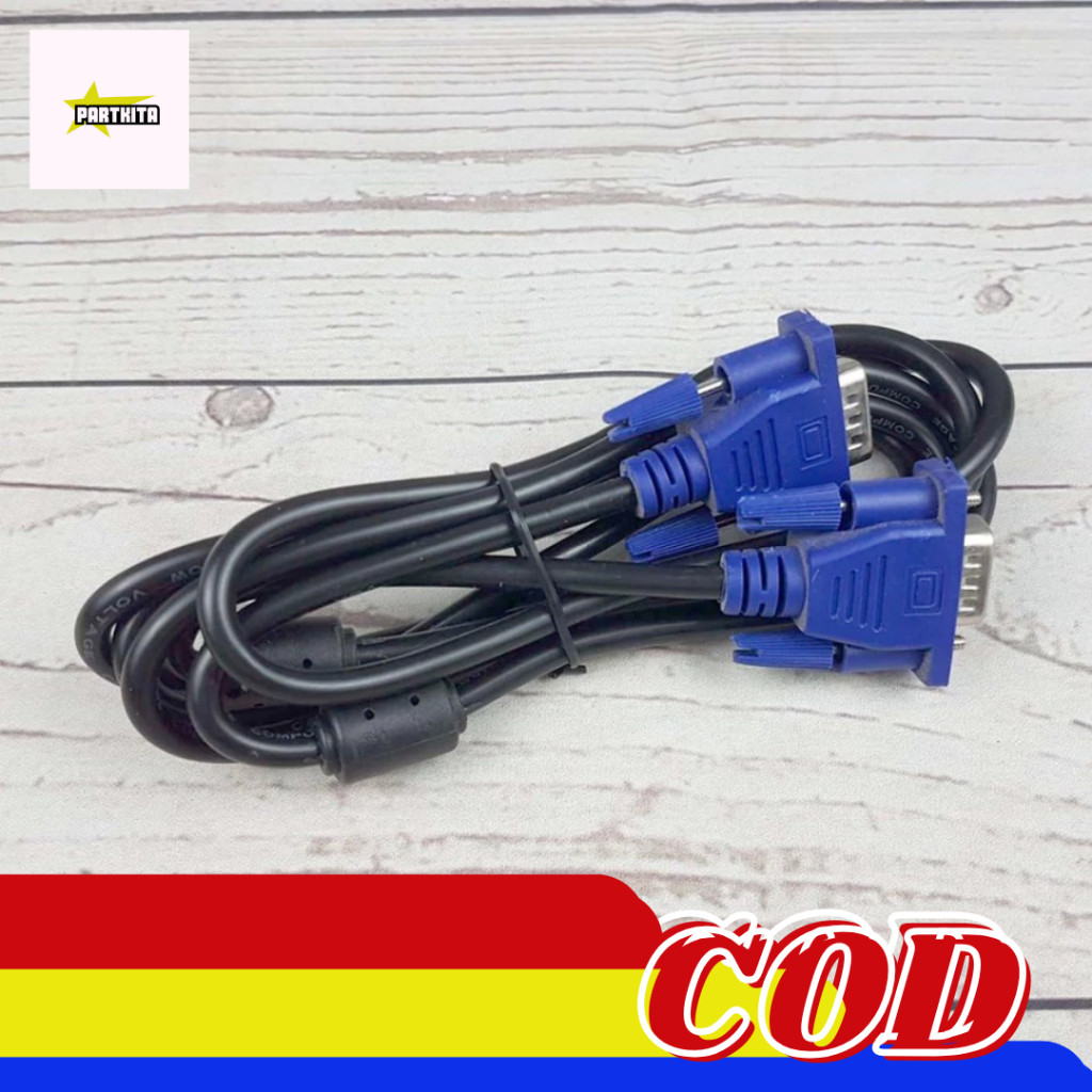 KABEL VGA [COD] KABEL VGA TO VGA UNTUK MENYAMBUNGKAN CPU KE MONITOR