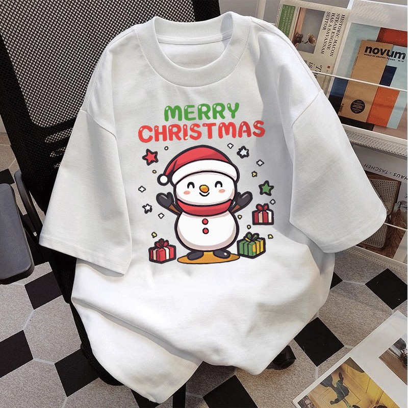 COD Misteri  kaos oversize merah couple keluarga natal korean style terbaru 2025 unisex