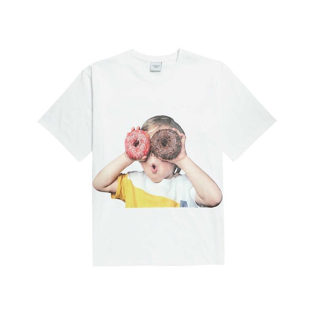 [ADLV] Baby Face Short Sleeve T-Shirt White Donuts 1 R - Kaos  Fit Unisex acme de la vie