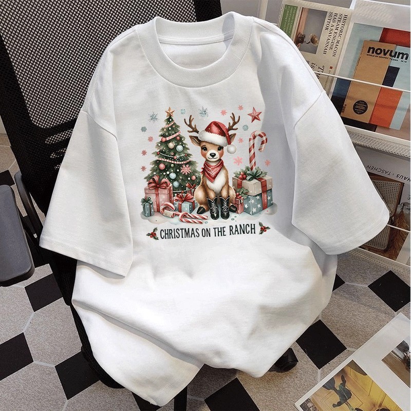 COD Misteri  kaos oversize merah couple keluarga natal korean style terbaru 2025 unisex